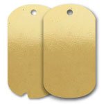 Blank Brass Military Dog Tags